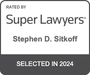 Badge from Super Lawyers recognizing Stephen D. Sitkoff, selected in 2024.